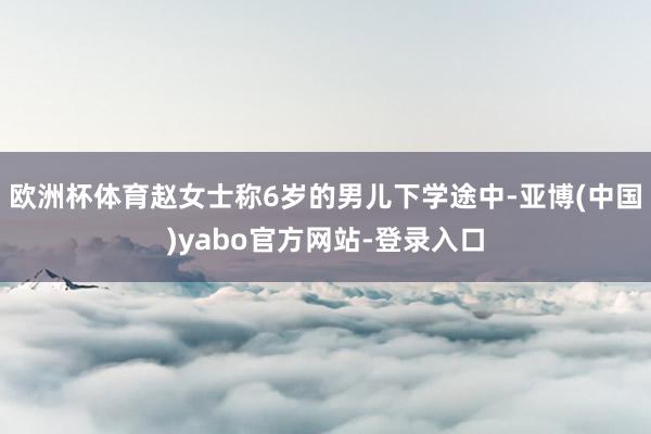 欧洲杯体育赵女士称6岁的男儿下学途中-亚博(中国)yabo官方网站-登录入口