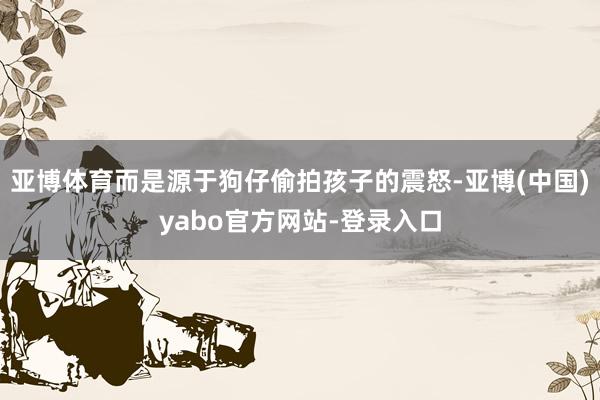 亚博体育而是源于狗仔偷拍孩子的震怒-亚博(中国)yabo官方网站-登录入口