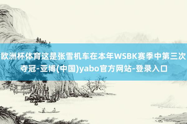 欧洲杯体育这是张雪机车在本年WSBK赛季中第三次夺冠-亚博(中国)yabo官方网站-登录入口