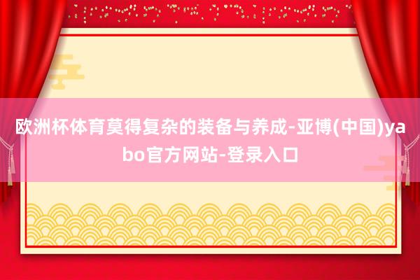 欧洲杯体育莫得复杂的装备与养成-亚博(中国)yabo官方网站-登录入口